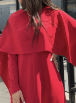 RED CAPE DRESS - Image 4