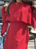 RED CAPE DRESS - Image 7
